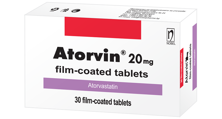 Аторвин 20 mg 30 филмирани таблетки