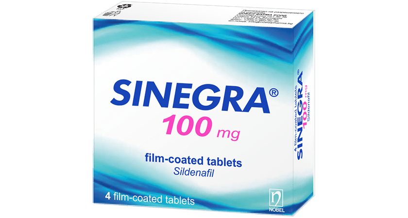 Синегра 100 mg 4 филмирани таблетки
